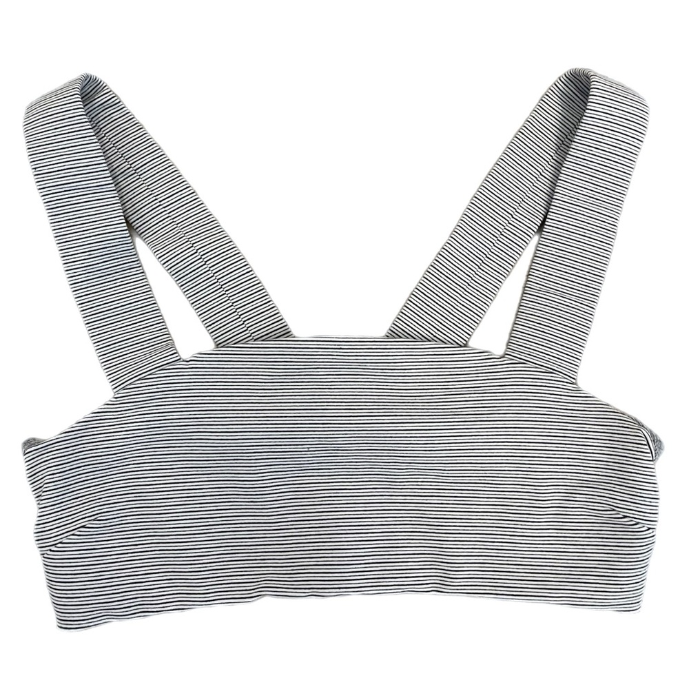 Outdoor Voices Striped Black and White Sports Bra - Size Small
